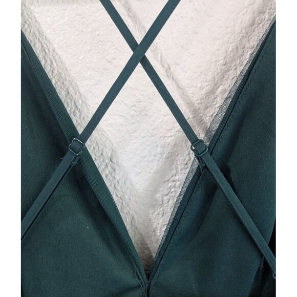 Lulus Rare Beauty Green Tulle Backless Maxi Size Large - Christmas Party Dress - Picture 10 of 10